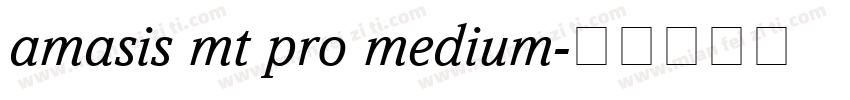 amasis mt pro medium字体转换
